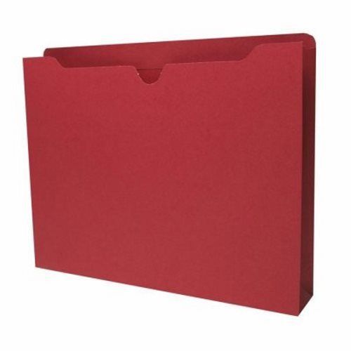 Sparco File Jacket, Ltr, 11Pt, 2&#034; Exp, 400 Cap, 50/BX, Red (SPR26564)