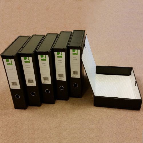 6 x Q Connect KF20012 Box File Foolscap Bundle