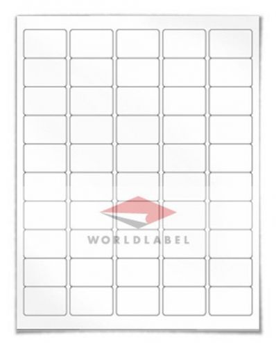 Removable Labels: 1.5&#034; x 1&#034;, 100 sheets, 5000 labels