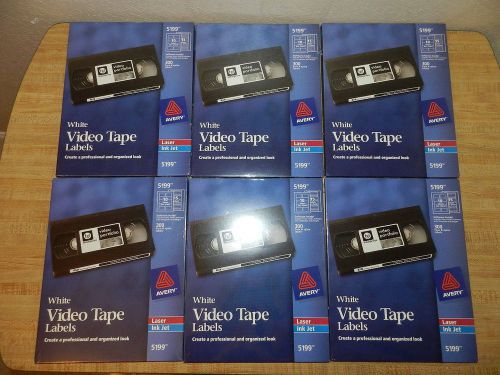 Avery 5199 Video Tape Laser/Inkjet Labels 3600 Total Face/Spine Labels  White