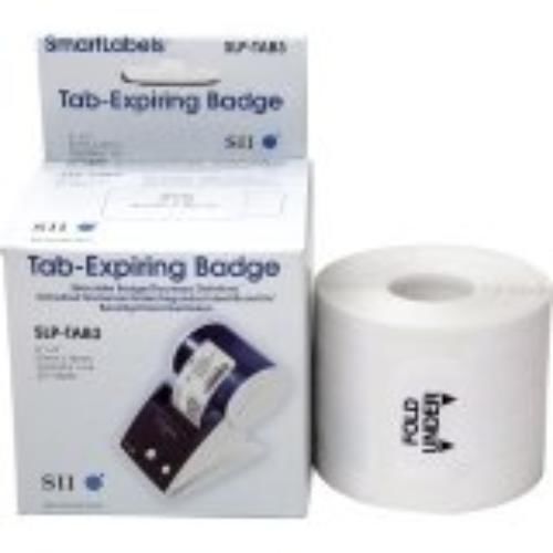 Seiko 3-inch tab expiring labels - 2&#034; width x 3&#034; length - 1 roll - (slptab3) for sale