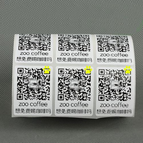 1000 CUSTOM 30*40MM PRINTED QR CODE STICKERS LABELS  INCH WATERPROOF DURABLE