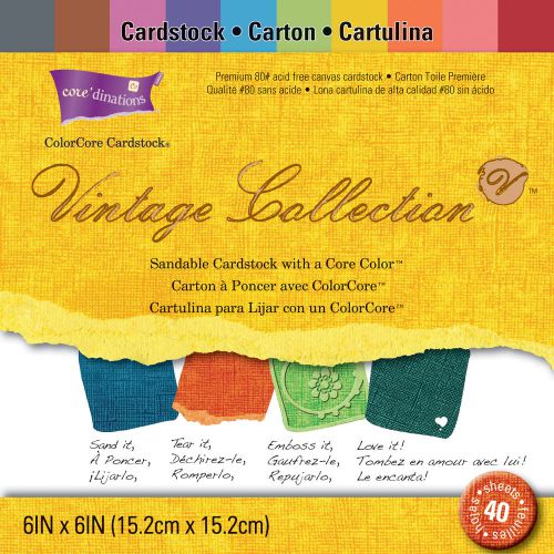 Darice Core-dinations Vintage Cardstock Pad 6-in x 6-in 40/Pkg Retro Mod