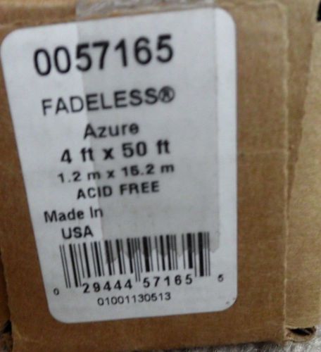 NEW PACON 57165 Fadeless Art Paper 50 lbs 48&#034; x 50 ft Azure Blue ACID FREE