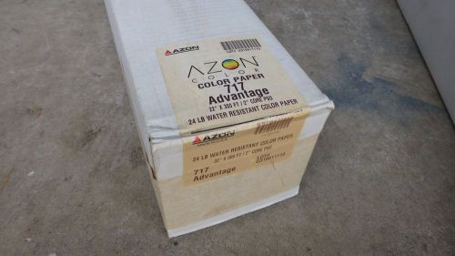 1 roll 24# Color inkjet plotter bond 22&#034; x 300&#039; 2&#034; core Azon 717 NEW