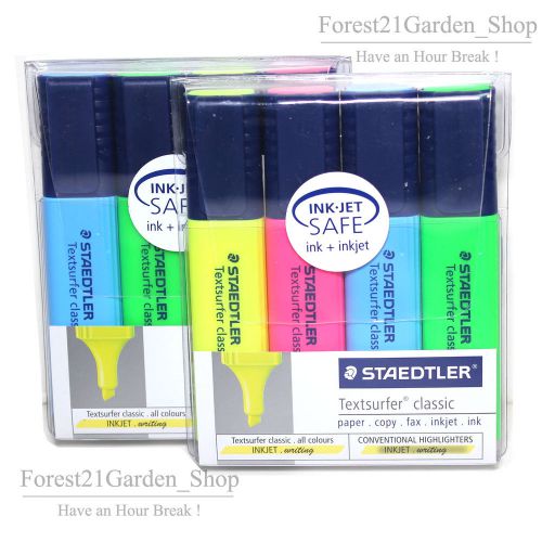 STAEDTLER 364 WP4 Textsurfer Ultra-soft chisel tip highlighter - 2 Sets