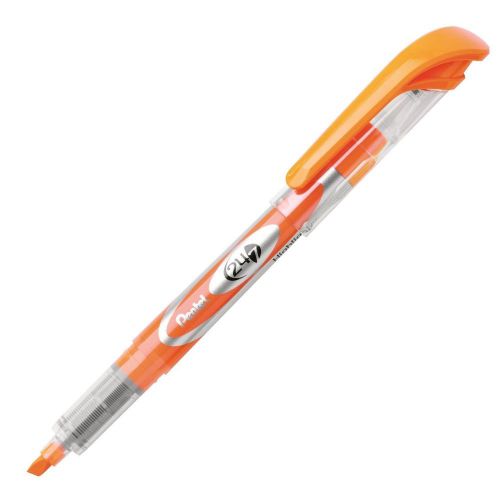 Pentel 24/7 Highlighter Chisel Tip, Orange (Pentel SL12F) - 12/pk