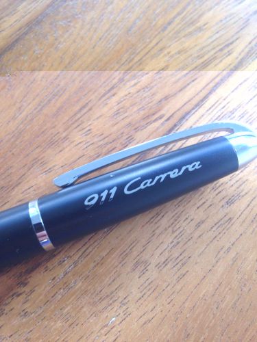 Porsche 911 Carrera Rollerball Pen Fine Point Black Polished Chrome Tequipment