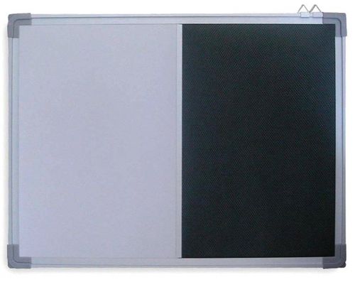 Combination Dry Erase White Board Fabric Office School 18x24 Aluminum Frame NIB