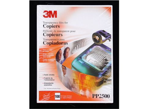 3M Transparaency film for copiers PP2500 - 100 sheets new and unopened