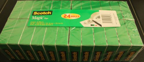 24 rolls NEW Scotch 3M invisible Magic Tape 3/4&#034; x 1000&#034;