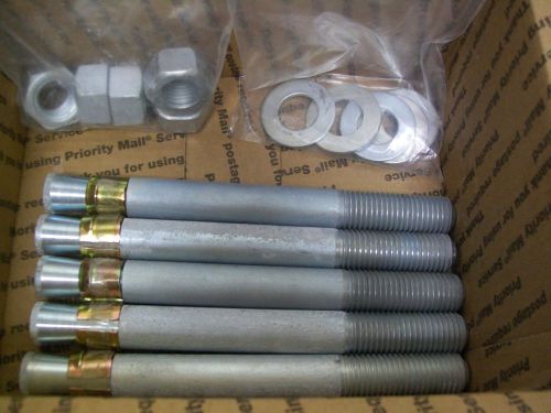 Box of (5) hilti 5500 w-2/65 thread kwik-bolt concrete anchors 1&#034; x 10&#034; for sale