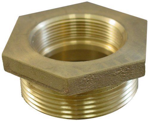 NEW Moon 357-2061521 Brass Fire Hose Adapter, Nipple, 2&#034; NPT Female x 1-1/2&#034; NH