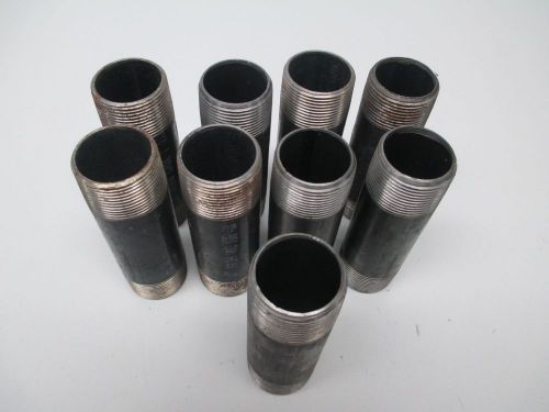 LOT 9 NEW PIPE NIPPLE 1-1/4IN NPT STEEL 5IN LENGTH D262525