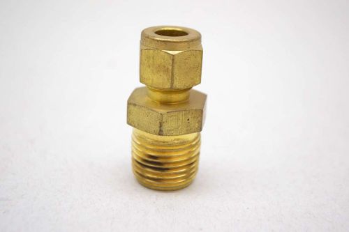 New swagelok brass 3/8 in tube 1/2 in mnpt hose adapter fitting d431120 for sale