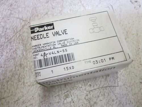 PARKER 4A-V4LN-SS NEEDLE VALVE *NEW IN A BOX*