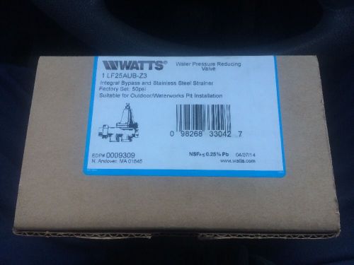 WATTS 1&#034; LF 25AUB Z3 Water Pressure Reducing Valve Set 50 PSI New