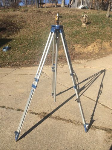 Pacific Crest Aluminum Telescoping Survey GPS Radio Tripod &amp; Bag Trimble Topcon