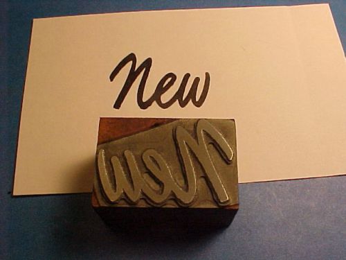 Letterpress printer&#039;s cut NEW &#034;THE  WORD!&#034; Used In Sentences,Cursive,Script OLD!