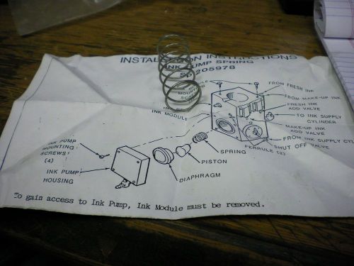 NEW VIDEOJET SP205978 SPRING FOR INK PUMP Parts repair replacement refurbish