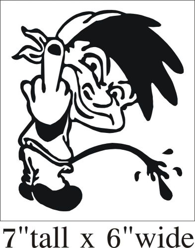 F....k  Middle Finger  Funny Car Truck Bumper Vinyl Sticker Decal Art Gift-1640