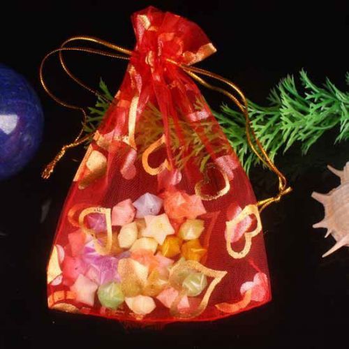 100P Organza Wedding Jewelry Gift Bag 95X115MM