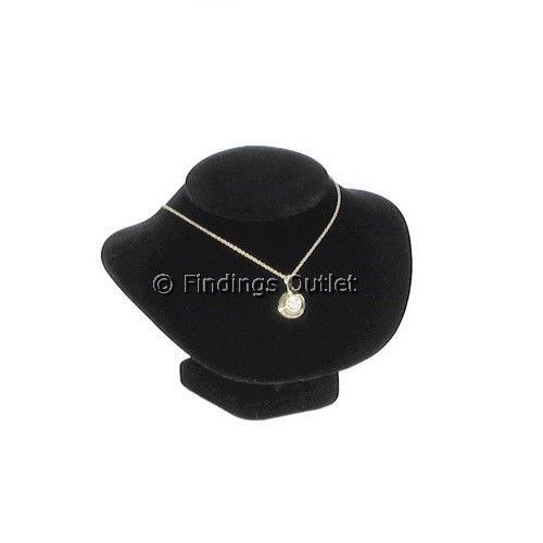 Large Neckform Bust Low Display Black Velvet