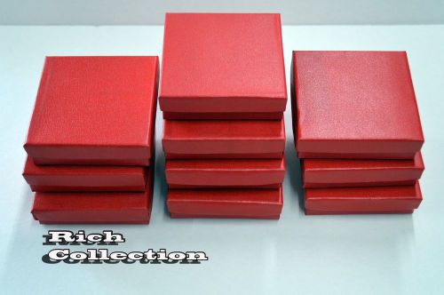 Wholesale 10 red  cotton fill jewelry gift boxes  for the holiday for sale