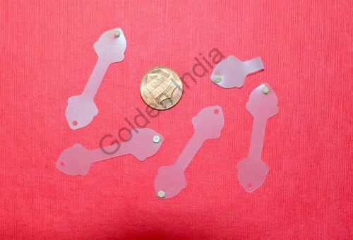 500 White Button Secure Pricing  TEAR PROOF  2&#039;&#039;  Long Jewelry Label Tags