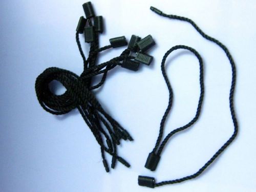 7inch 1000pcs Black Hang Tag Nylon String Snap Lock Pin Loop Fastener Free ship