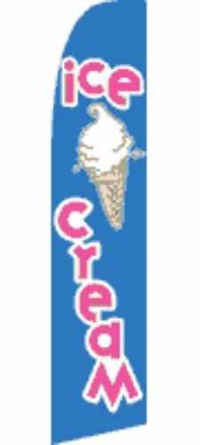 Ice cream 15&#039; business swooper flag super sign flutter advertising banner * for sale