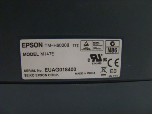 Epson TM-H6000II Printer USB  Model M147E with P/S **6 Month Warranty**
