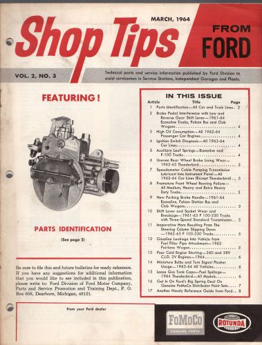 VINTAGE EPHEMERA ? 88BB  SHOP TIPS FORD 1964 V 2 N 3 487A