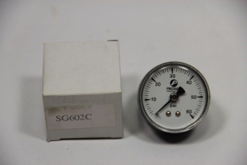 Precision Fitting &amp; Valve SG602C Pressure Gauge, 0-60PSI, 1/8&#034;NPT, 2&#034; Dial