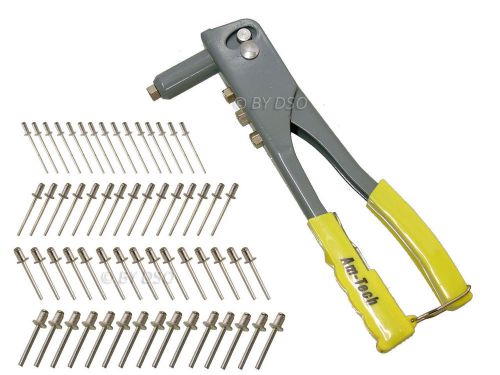 Am-tech 4 nozzle hand rivet gun and 60 rivets amb3400 for sale