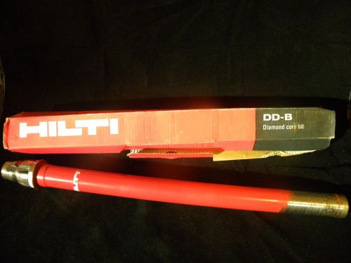 HILTI DD-B DIAMOND CORE BIT 370245 DD-B 1&#034;/13&#034; P2 slightly used w/ original box