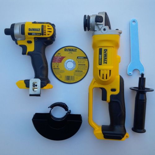 New dewalt dcf885 20v cordless battery 1/4&#034; impact, dcg412 grinder 20 volt max for sale