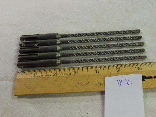 5 NEW BOSCH ANSI SDS PLUS CARBIDE TIPPED 3/16&#034; X 6.5 DRILL BITS. S4L GERMAN D424