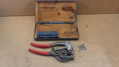 Lustre Line 8500 Vtg Power Puncher Metal Hole Punching Tool Kit Set