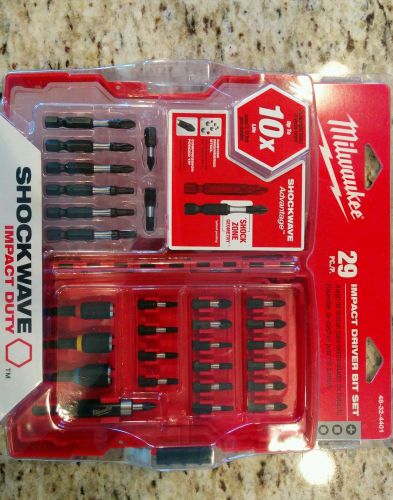 Milwaukee New 29 Piece Shockwave Impact Duty Driver Bit Set 48-32-4401