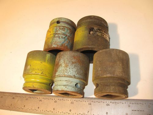 5 pc Proto-Blackhawk-Armstrong 3/4&#034; Drive 1-3/16&#034; Standard Depth Impact Sockets