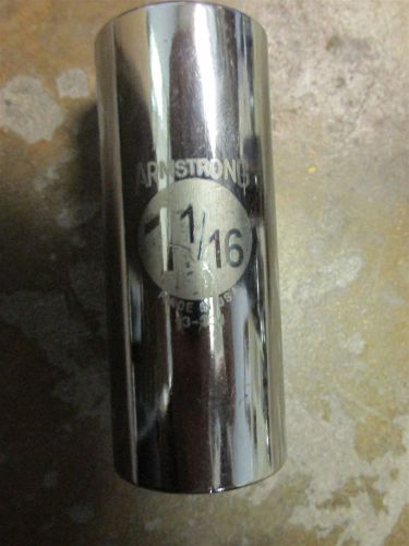 Armstrong 13-334 chrome 1-1/16&#034; standard socket 12 point 3/4&#034; drive made in usa for sale