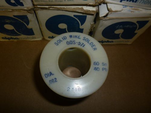 Alpha 1lb. Solid Wire Solder Roll Dia 0.062” SN60 PB40