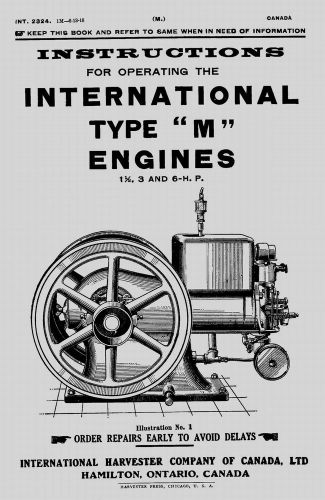 IHC Type M Operating Instructions and Parts List