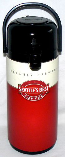 THE PEACOCK VACUUM COFFE POT SEATTLES BEST COFFEE BLACK LID