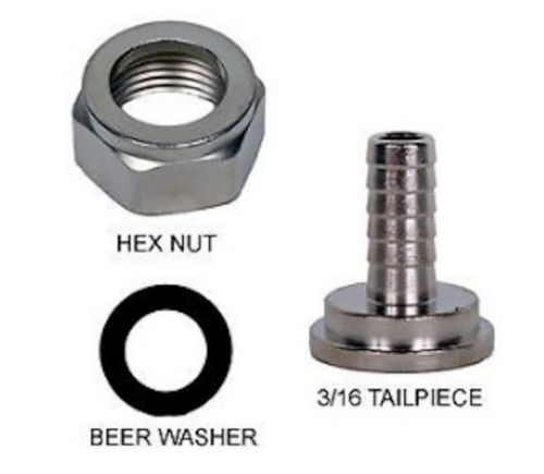 BEER NUT, TAIL PIECE, GASKET KIT DRAFT BEER SHANK