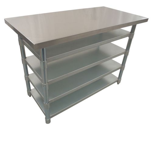 1524 x 762mm NEW KITCHEN FOOD WORK BENCH TABLE + 4 GALVANISED STEEL UNDER SHELF