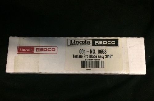 New Lincoln Redco Tomato Pro Blade Assembley 3/16&#034; 0653