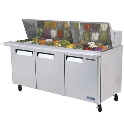 New turbo air 72&#034; m3 series mega top ss sandwich &amp; salad prep! 3 doors! for sale