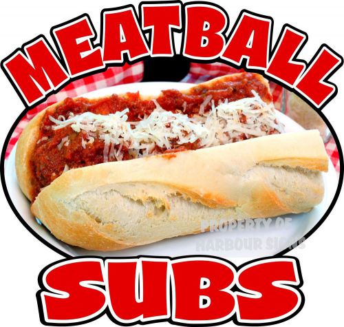 Meatball Subs Decal 7&#034; Concession Food Truck Vinyl Restaurant Menu Sign Sticker